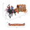 43PCS Indian Model Decoration Western Cowboy Carriage Simulation Decoration Scene Character Sanding Equipment 6