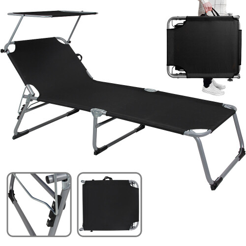 Anthracite Sun Lounger Beach Garden Foldable Portable , Best 1