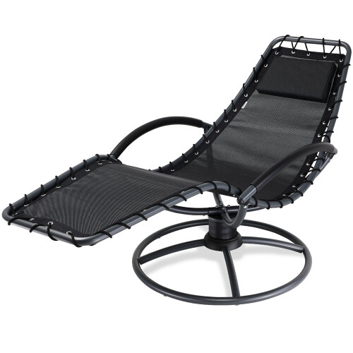 Luxury Comfortable Rocking Sun Lounger Anthracite Trend
