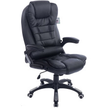 Cherry Tree Furniture Executive Recline Extra Padded Office Chair (Black PU Leather)