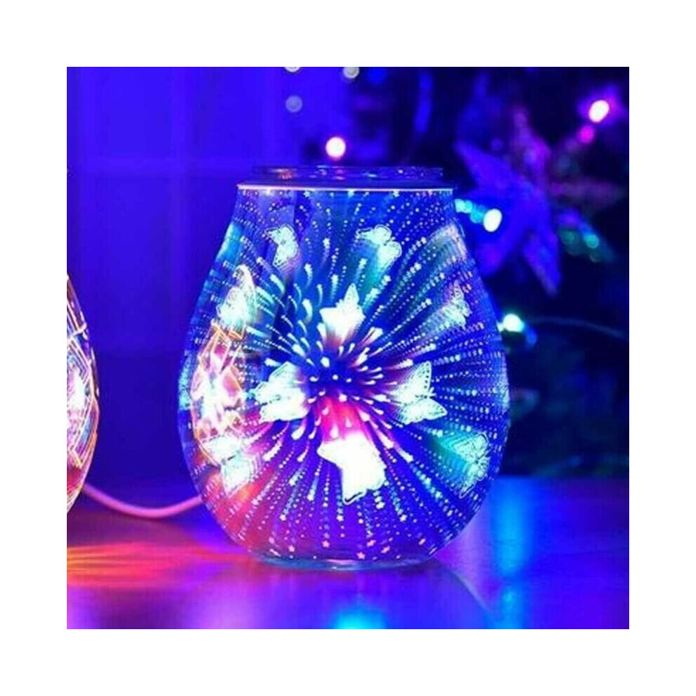 Electric Wax Melt Burner Light Aroma Glass Firework Lamp Diffuser