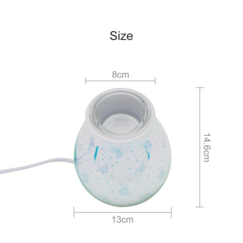 Electric Wax Melt Burner Light Aroma Glass Firework Lamp Diffuser 1