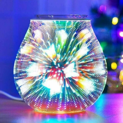 Electric Wax Melt Burner Light Aroma Glass Firework Lamp Diffuser 2