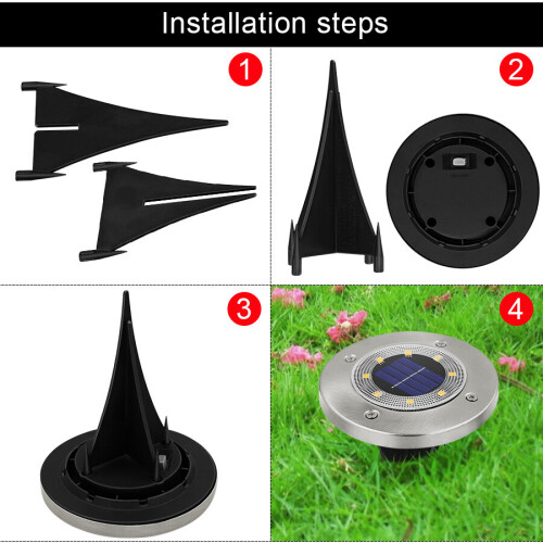 Ranpo (Warm White ) Solar LED Under Ground Light Garden Lawn Lamp 1