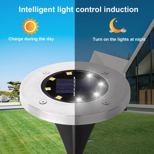 Ranpo (Warm White ) Solar LED Under Ground Light Garden Lawn Lamp 2