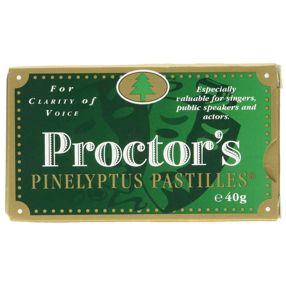 3 X Proctors Proctor's Pinelyptus Pastilles For Clarity of Voice - 40g