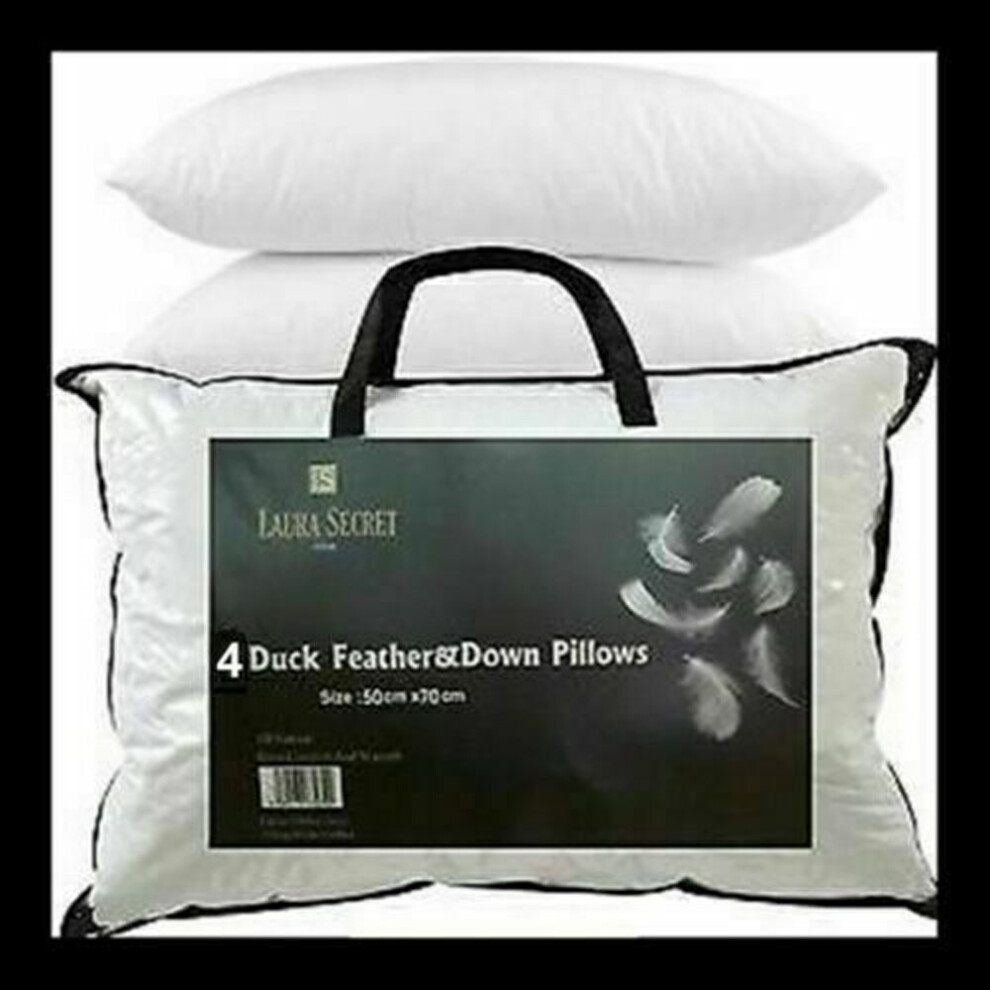 Yorkshire Homeware Ltd (Pillow Pair Only) 13.5 Tog Luxury Hotel Quality Goose Feather & Down Duvet Quilt Bedding Or Pillow White