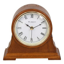 Wooden Barrel Mantel Clock 23cm