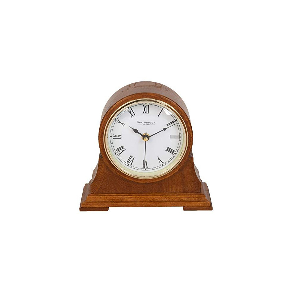 Wooden Barrel Mantel Clock 23cm