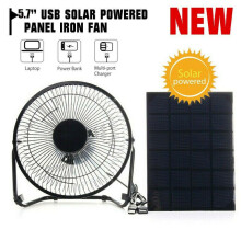 USB Solar Panel Ventilation Fan for Greenhouse - 3W, IP65 Waterproof, 6V VOC, 0.5A, USB Charging & Outdoor Use, Foldable