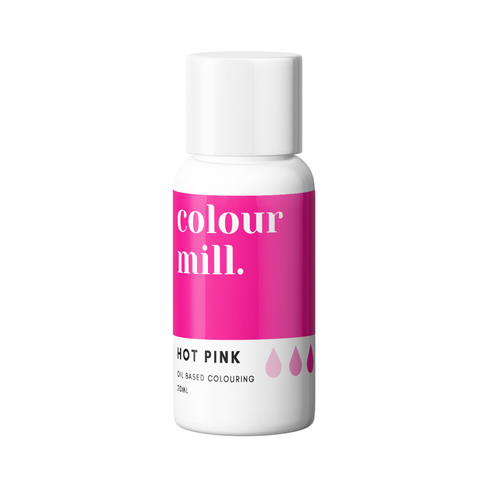 (Hot Pink 20ml) Colour Mill Oil Based Edible Food Colouring - 20ml & 100ml