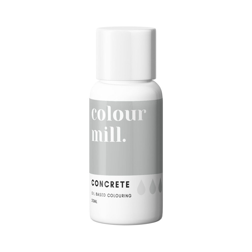 (Concrete Grey 20ml) Colour Mill Oil Based Edible Food Colouring - 20ml & 100ml