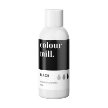 (Black 100ml) Colour Mill Oil Based Edible Food Colouring - 20ml & 100ml