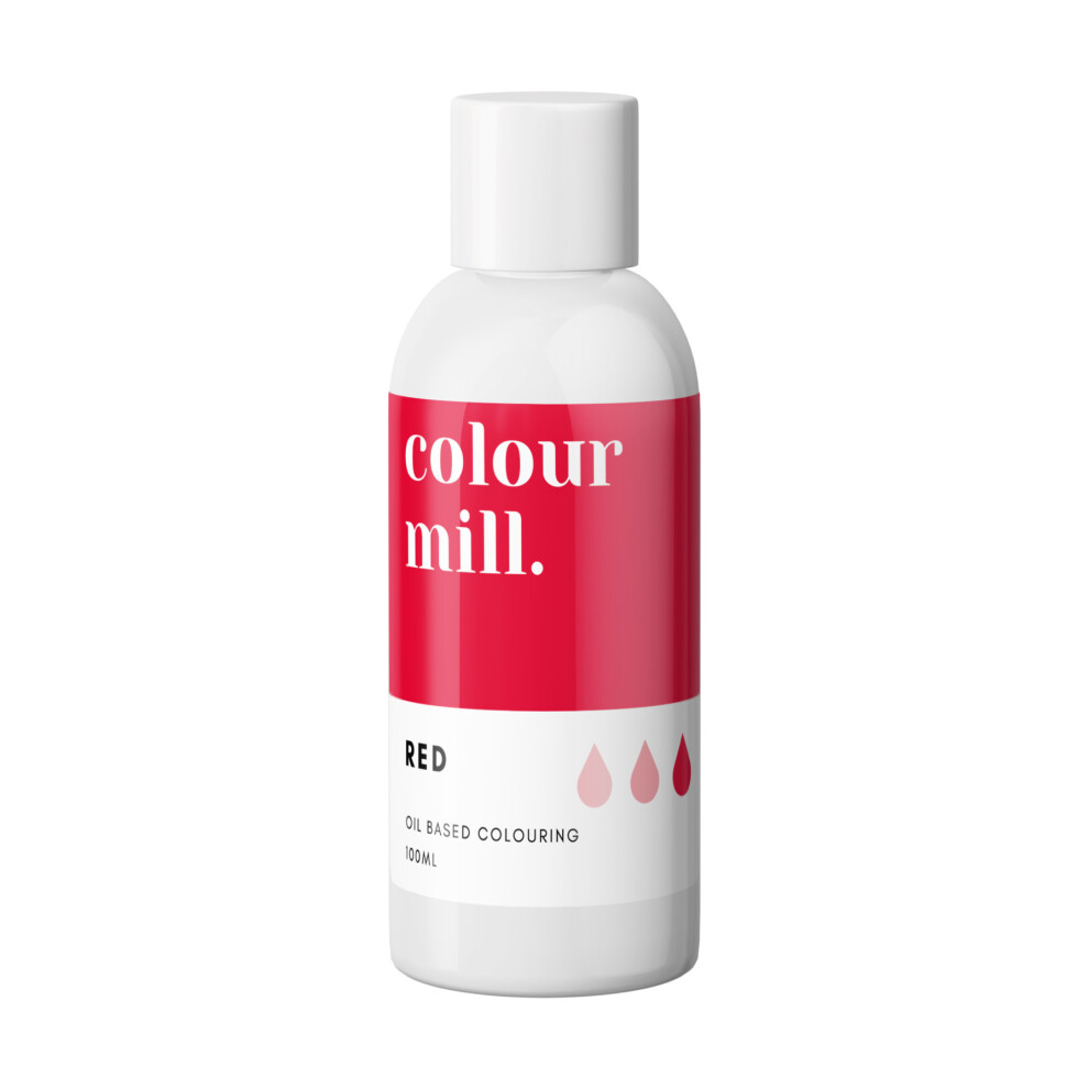 Colour Mill ( 100Ml) Oil Based Edible Food Colouring - 20Ml & 100Ml Red