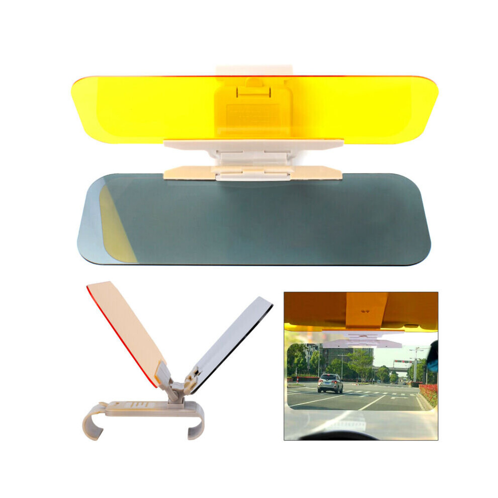 Car Sun Visor Shade Extender Clip On Day And Anti-Glare Mirror 613310358626