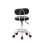 Round Shape Adjustable Salon Stool with Back and Line Black Chair 2