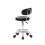 Round Shape Adjustable Salon Stool with Back and Line Black Chair 10