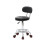 Round Shape Adjustable Salon Stool with Back and Line Black Chair 1