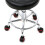 Round Shape Adjustable Salon Stool with Back and Line Black Chair 5