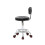 Round Shape Adjustable Salon Stool with Back and Line Black Chair 15
