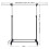 Costway Single Rail Garment Rack Metal Clothes Rail Organizer Adjustable 5