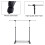 Costway Single Rail Garment Rack Metal Clothes Rail Organizer Adjustable 4