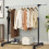 Costway Single Rail Garment Rack Metal Clothes Rail Organizer Adjustable 6