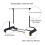 Costway Single Rail Garment Rack Metal Clothes Rail Organizer Adjustable 3