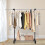 Costway Single Rail Garment Rack Metal Clothes Rail Organizer Adjustable 7