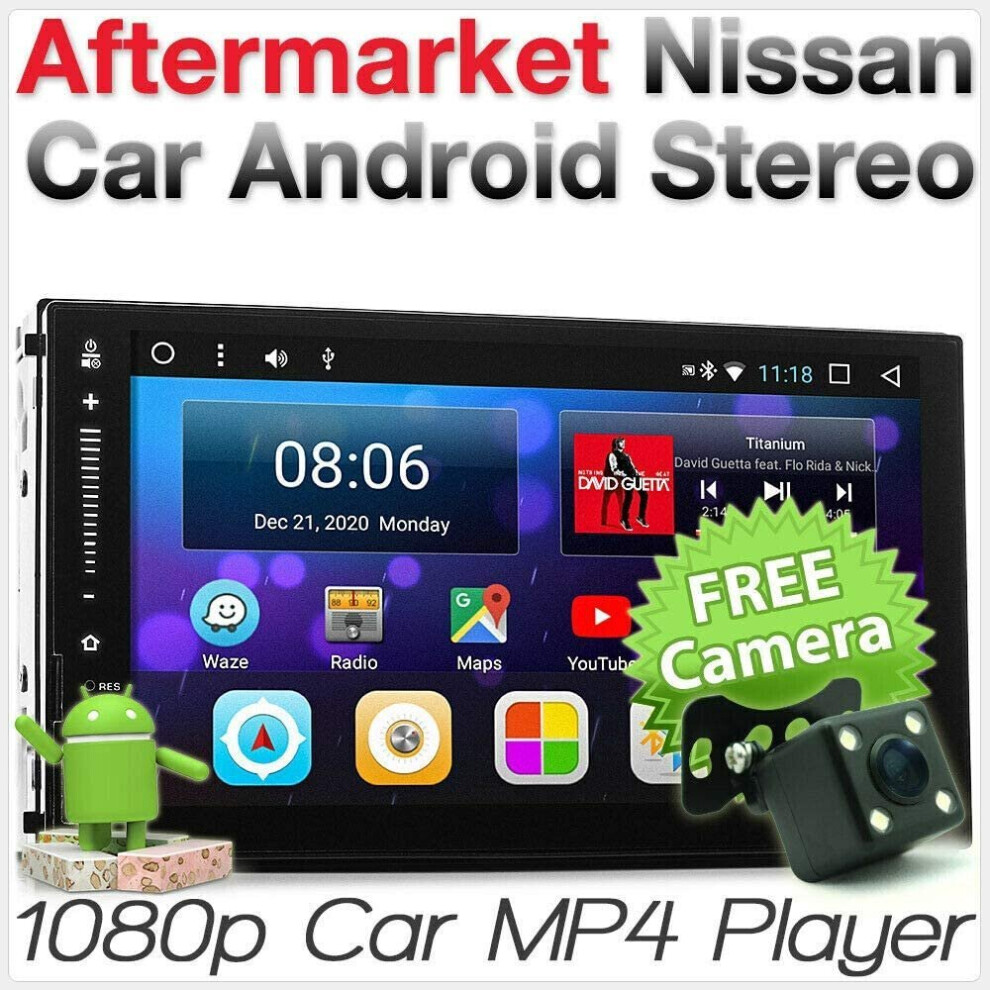 TUNEZ 7'' Inch Android Car Audio Car Stereo Bluetooth MP3 MP4 USB Navigation Sat Nav Compatible With Juke Micra Navara (D22 D40) Note NV200 Combi Path