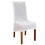 (White) Crushed Velvet Stretchable Dining Chair Covers 1