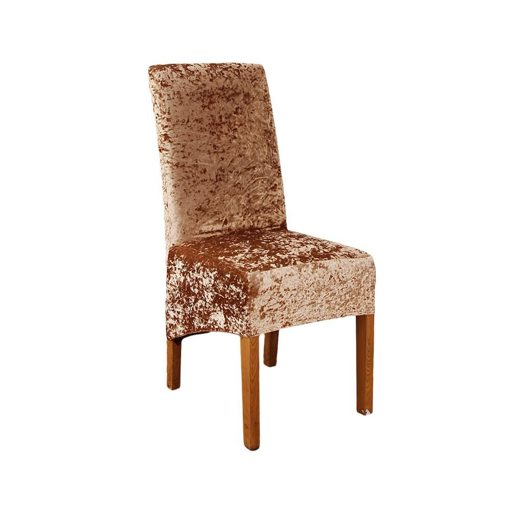 (LightCoffee) Crushed Velvet Stretchable Dining Chair Covers