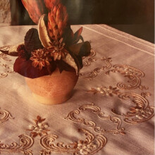 Decorative Patterned Stamped Tablecloth Embroidery Kit