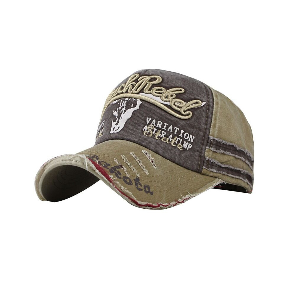 (Darkgreen) Unisex Baseball Cap Denim Distressed Trucker Hat Multicoloured