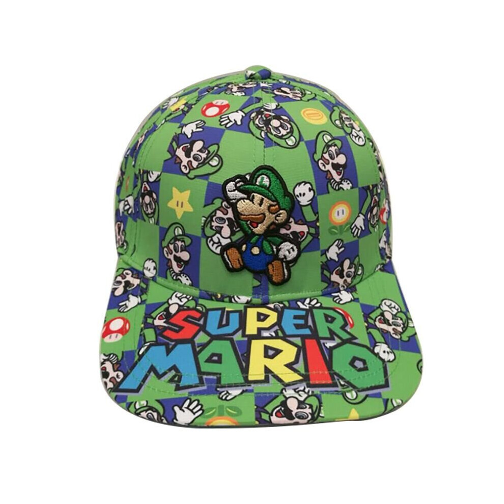(Green Luigi) Super Mario Baseball Trucker Cap Hip Hop Cap