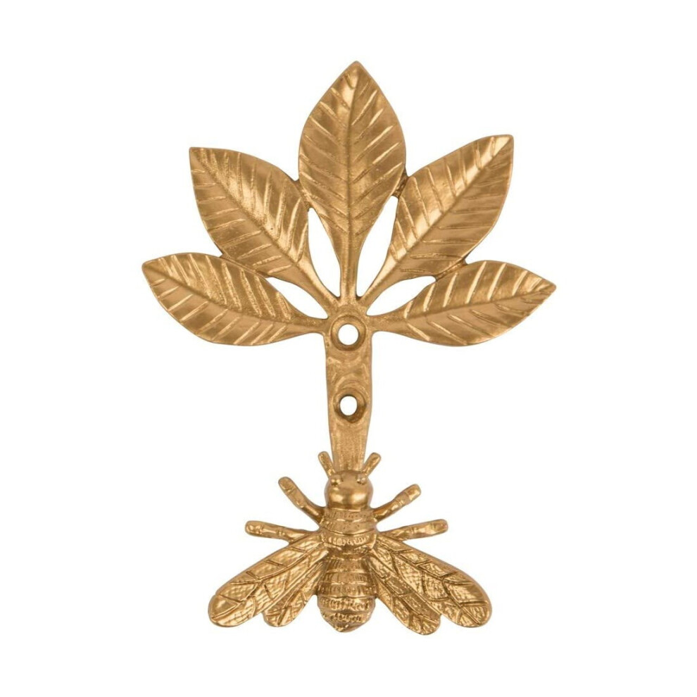 Sass & Belle Gold Bee Multi-Use  Wall Mounted Coat Hook & Curtain Tieback