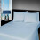 (Double, Lt Blue) Flannelette Sheets Set 4PC 100% Brushed Cotton Thermal Fitted Flat Sheets Pillowcases 1