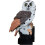 (Brown x 1) Owl Shaped Solar LED Light Waterproof Lamp Spike 4