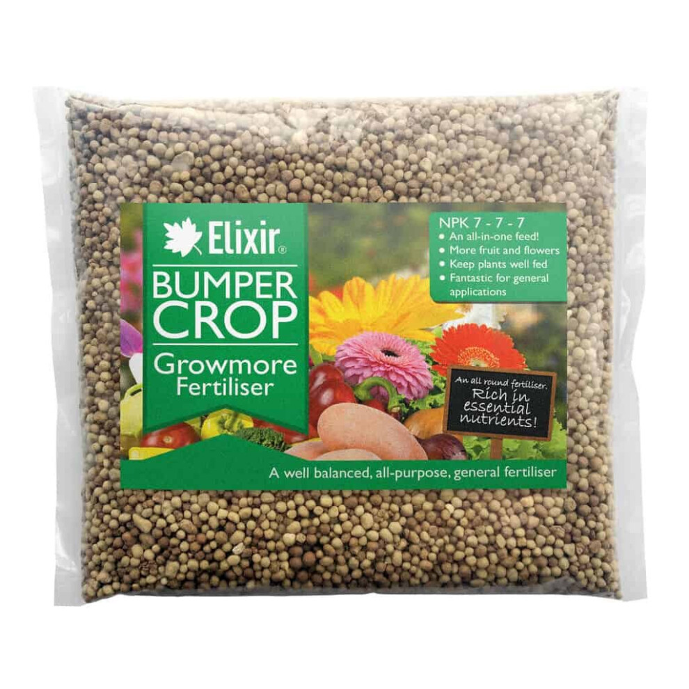 Elixir Garden Supplies (Bag, 2.5Kg) Elixir Gardens | Bumper Crop | Growmore General Purpose Fertiliser By Elixir Gardens | 1Kg - 25Kg | Bag Or Tub
