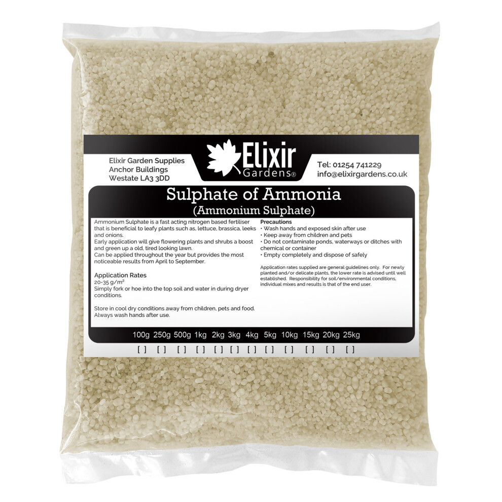 (5kg) Elixir Gardens | Ammonium Sulphate Fertiliser Grade 21-0-0 Supplied in Bags