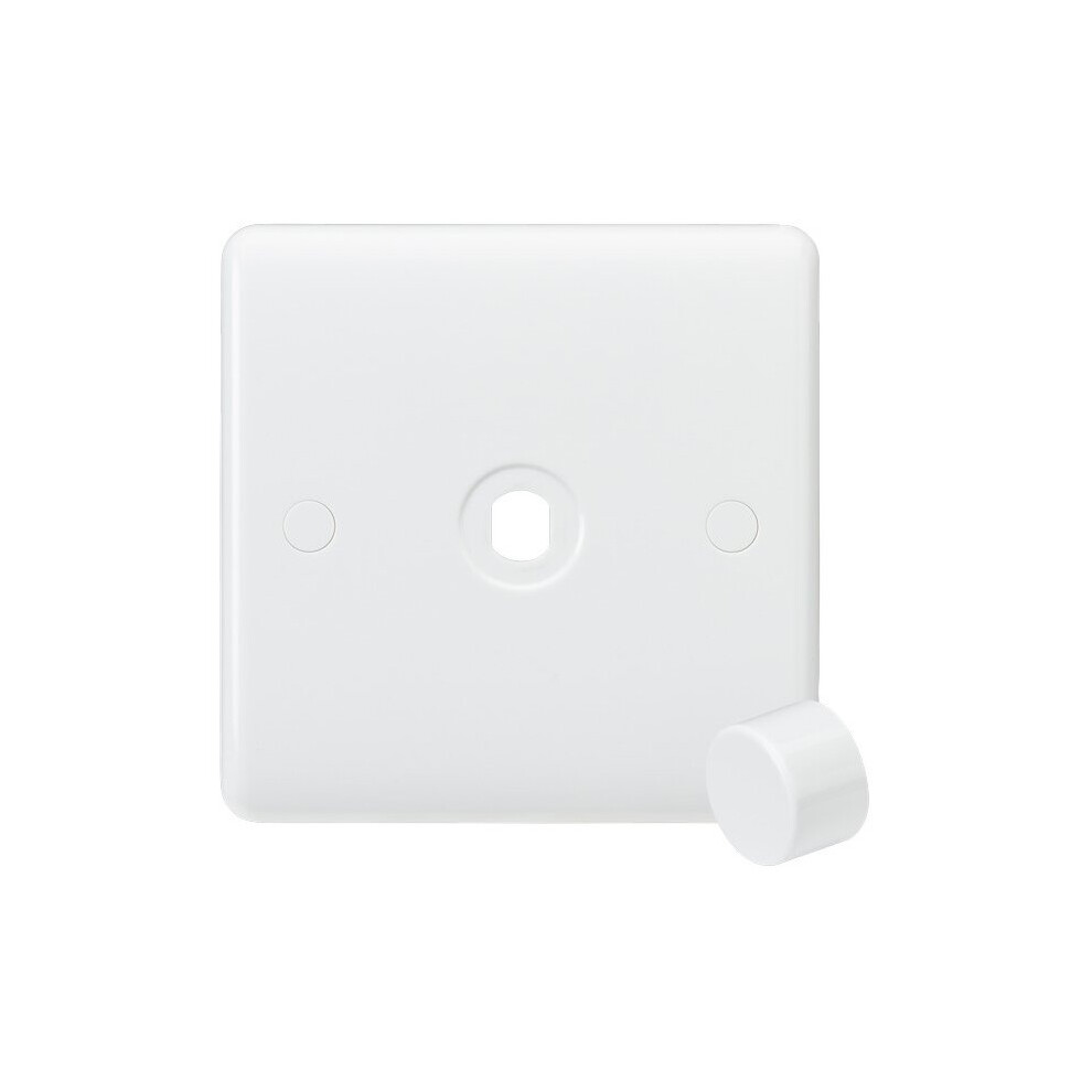 Knightsbridge Curved Edge 1G Dimmer Plate With Matching Dimmer Cap 5055832973294