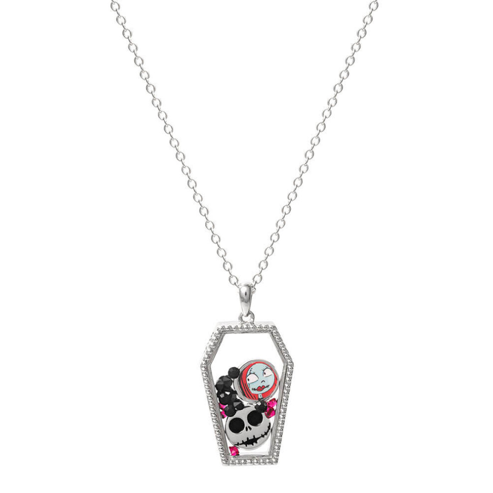The Nightmare Before Christmas Jack and Sally Coffin Pendant Necklace