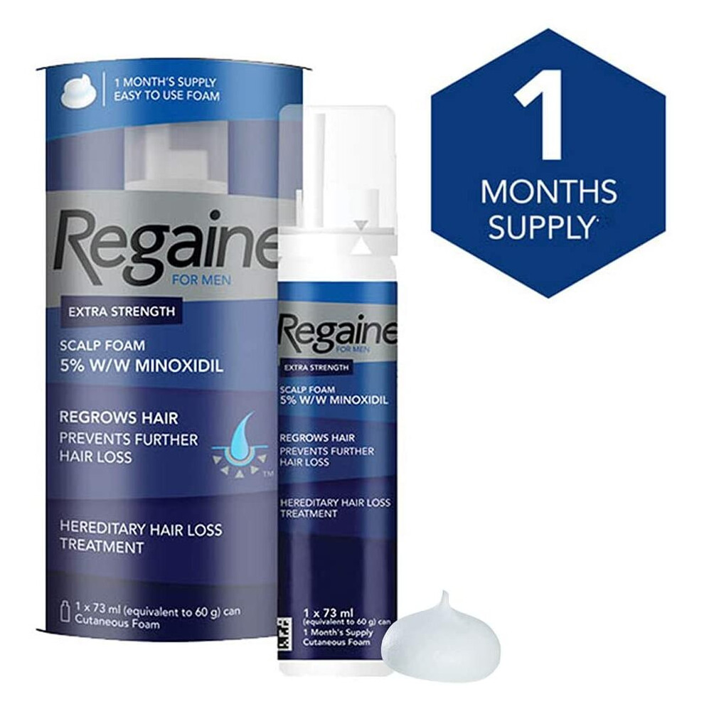 Regaine Extra Strength Scalp Foam for Men 73ml (1 month)