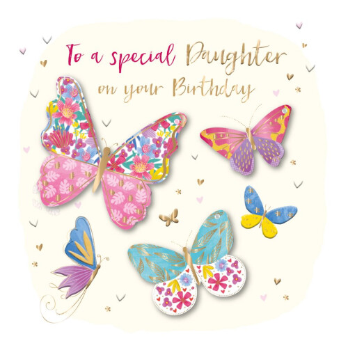 Special Daughter Embellished Birthday Greeting Card Talking Pictures ...