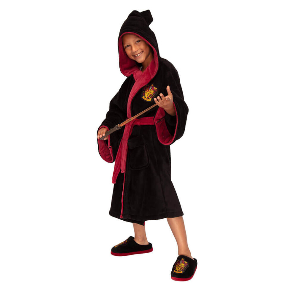 (10-12 Years) Children's Harry Potter Gryffindor Black Dressing Gown