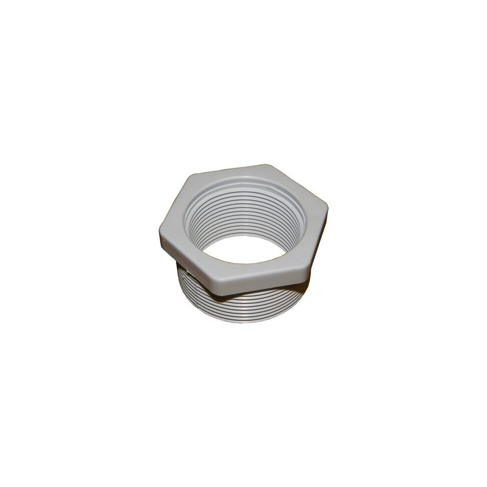 Plastica 2In To 1.5In Threaded Reducer White Pack Of 10 5055672100386