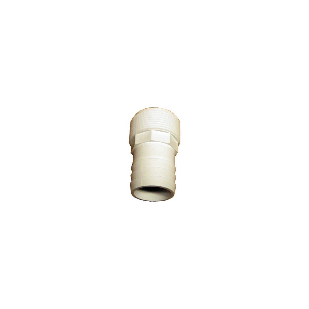 Plastica 1.5In Hosetail Threaded 50Mm White Pack Of 10 5055672100355