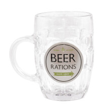 Dad's Army Beer Rations Pint Glass Beer Tankard Christmas Gift Him
