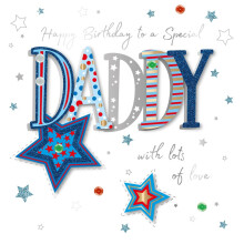 Special Daddy Embellished Birthday Greeting Card Talking Pictures Cards