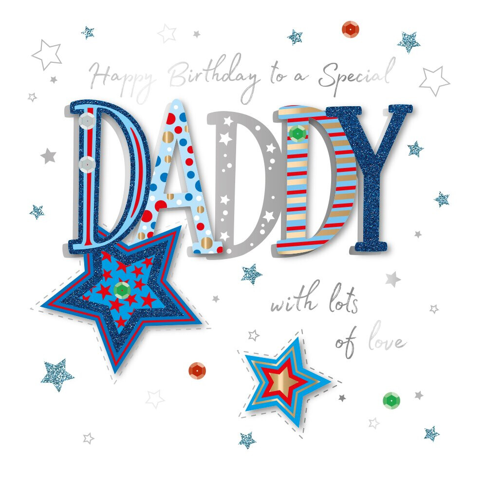 Talking Pictures Special Daddy Embellished Birthday Greeting Card Cards